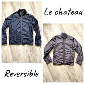 LE CHATEAU size small (4-6) women’s lightweight Fall jacket coat . Reversible.